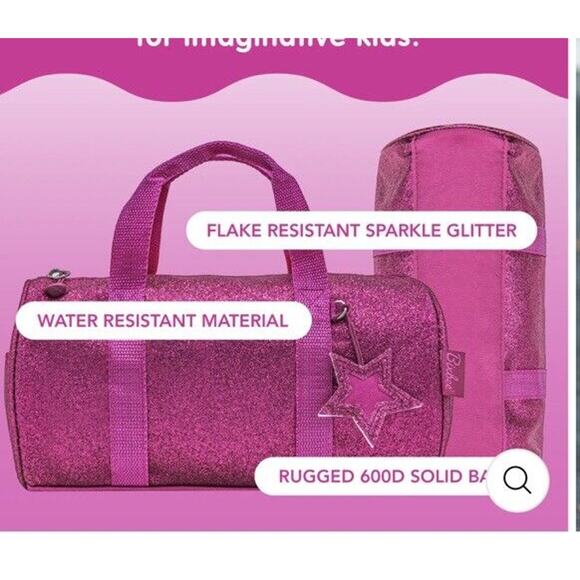 Bixbee Kids' Sparkalicious Bling Dance/Sports/Gymnastic Raspberry Lrg Duffle Bag - Picture 4 of 16